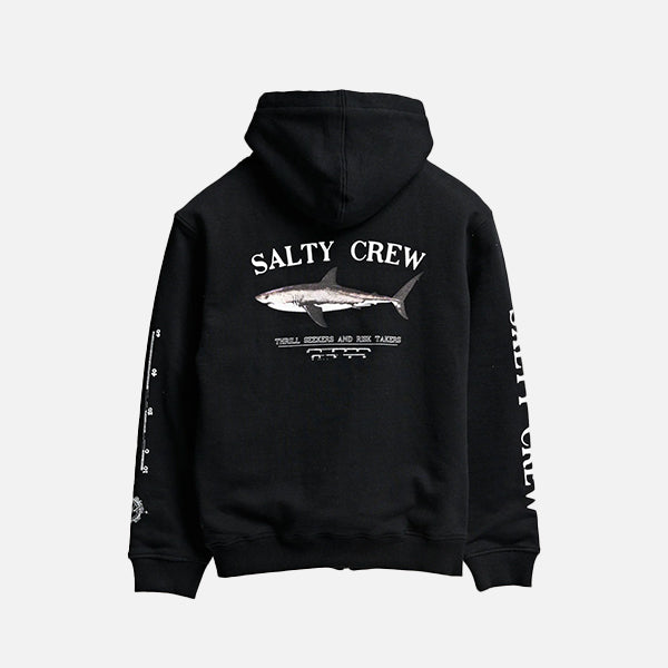 Salty Crew Bruce Boys Zip Thru Fleece - Black