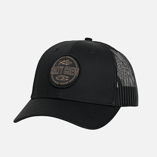 Salty Crew Outline Retro Trucker Cap - Black