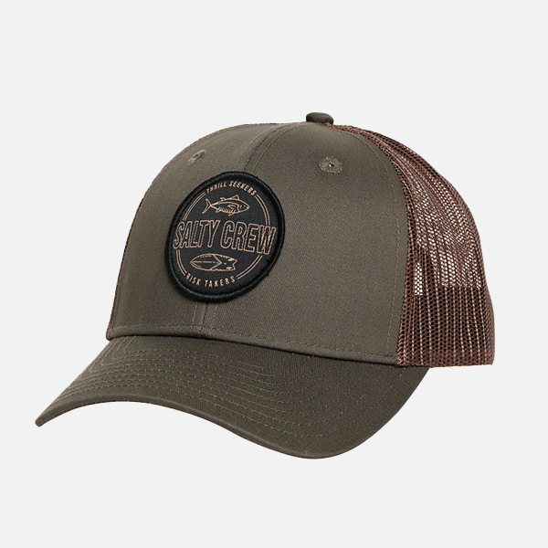 Salty Crew Outline Retro Trucker Cap - Moss