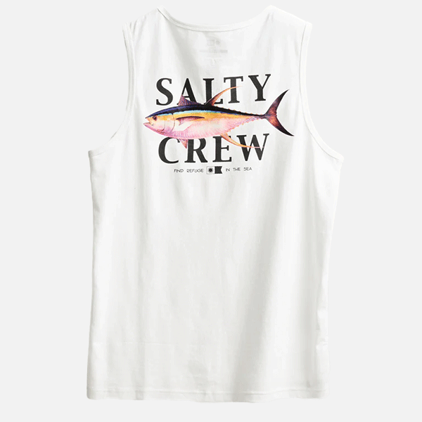 Salty Crew Yellow Fin Regular Tank - White