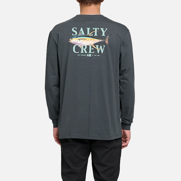 Salty Crew Yellow Fin Long Sleeve Tee - Coal