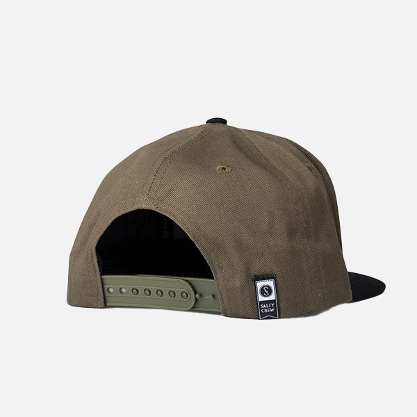 Salty Crew Infield Boys 5 Panel Cap - Olive/Black