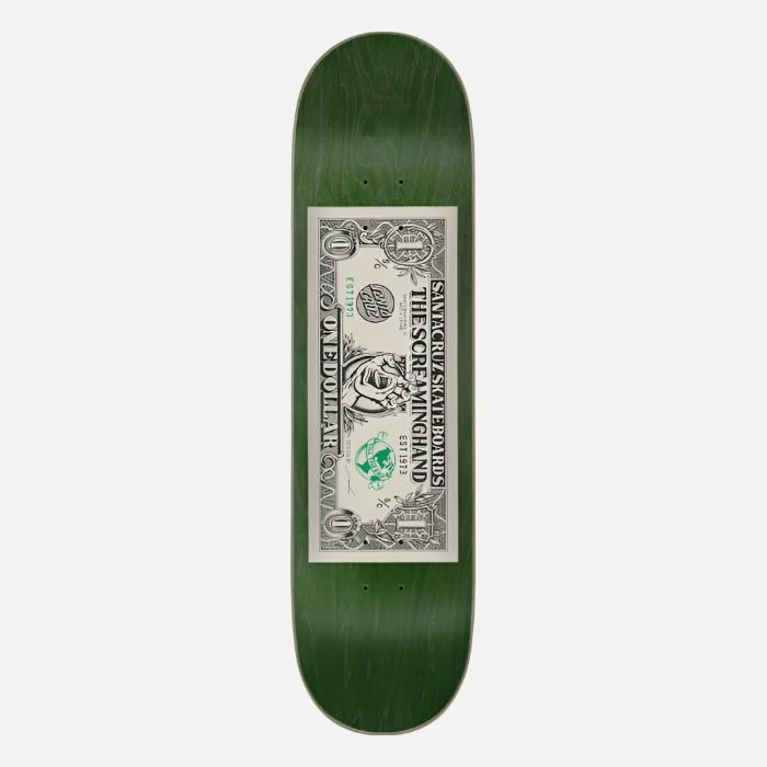 Santa Cruz Dollar Hand Skateboard Deck