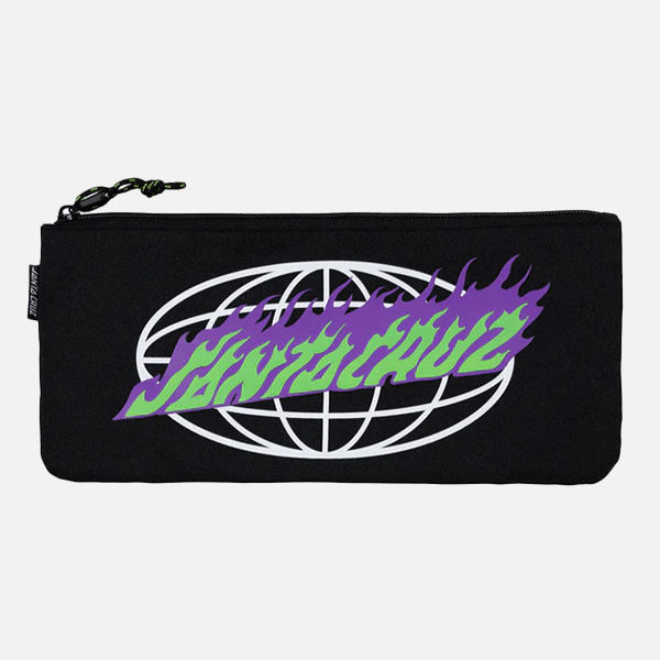 Santa Cruz Global Flame Strip Pencil Case - Black