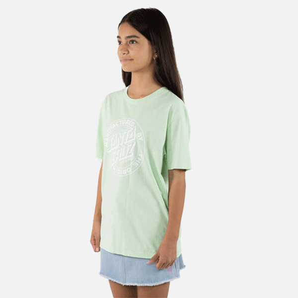 Santa Cruz Youth MFG Dot Tee - Light Green