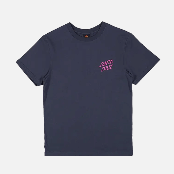 Santa Cruz Youth Johnson Beast Dot Stacker Tee - Navy