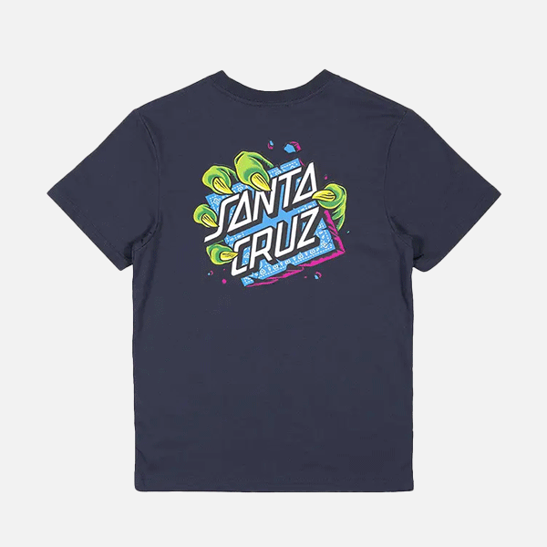 Santa Cruz Youth Johnson Beast Dot Stacker Tee - Navy