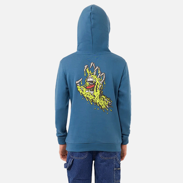 Santa Cruz Youth Melting Hand Hoodie - Vintage Blue