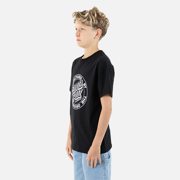 Santa Cruz Youth MFG Dot Front Tee - Black