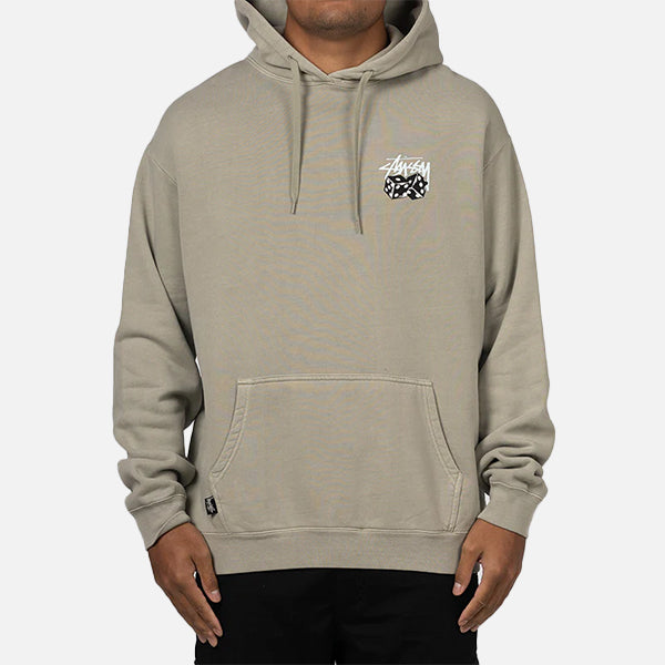 Stussy Pair Of Dice Fleece Hood - Pigment Olive