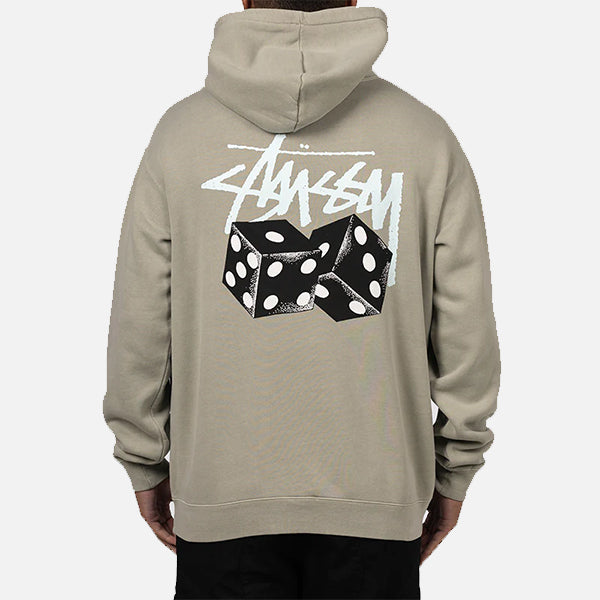 Stussy Pair Of Dice Fleece Hood - Pigment Olive