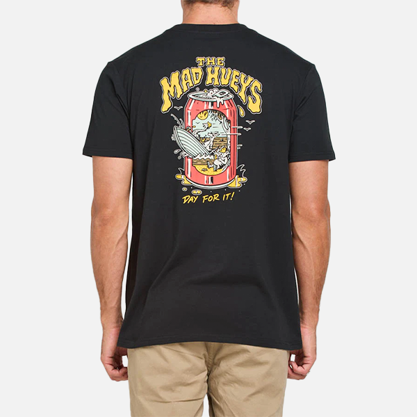 The Mad Hueys Tins And Tinnies Tee - Black