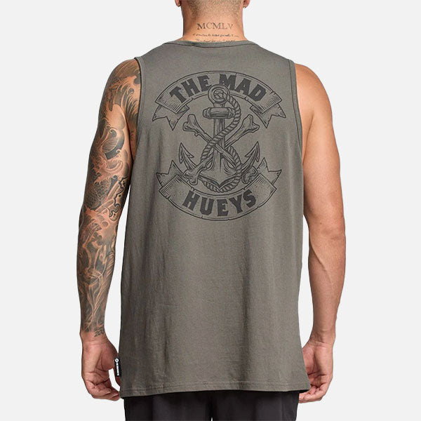 The Mad Hueys Anchor Bones Tank - Charcoal