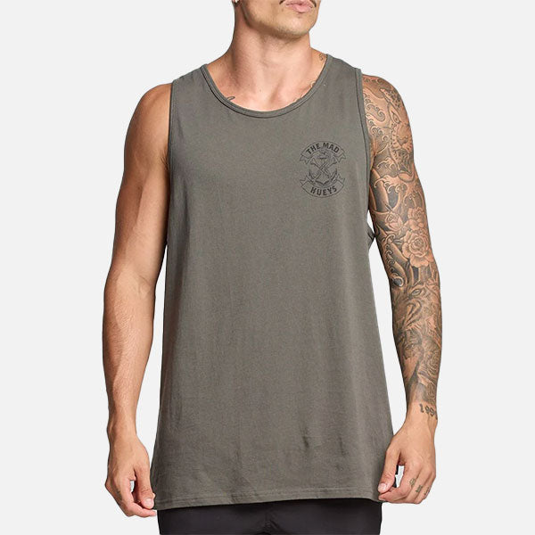 The Mad Hueys Anchor Bones Tank - Charcoal