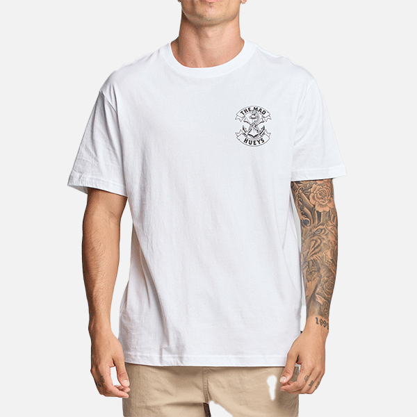 The Mad Hueys Anchor Bones Tee - White