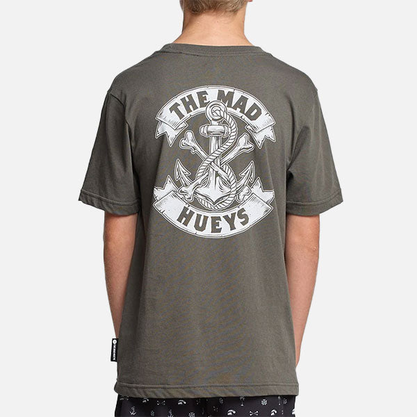 The Mad Hueys Anchor Bones Youth Tee -  Charcoal