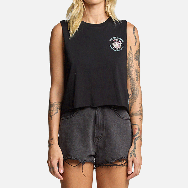 The Mad Hueys Freedom High Seas Crop Muscle - Black