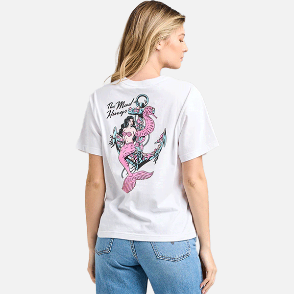 The Mad Hueys Seahorse Anchor Tee - White