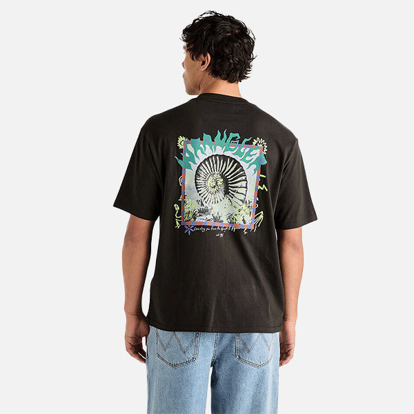 Wrangler Fossil Shell Slacker Tee - Worn Black