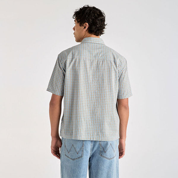 Wrangler Boxcar Shirt - Blue Check