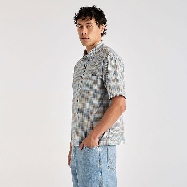 Wrangler Boxcar Shirt - Blue Check