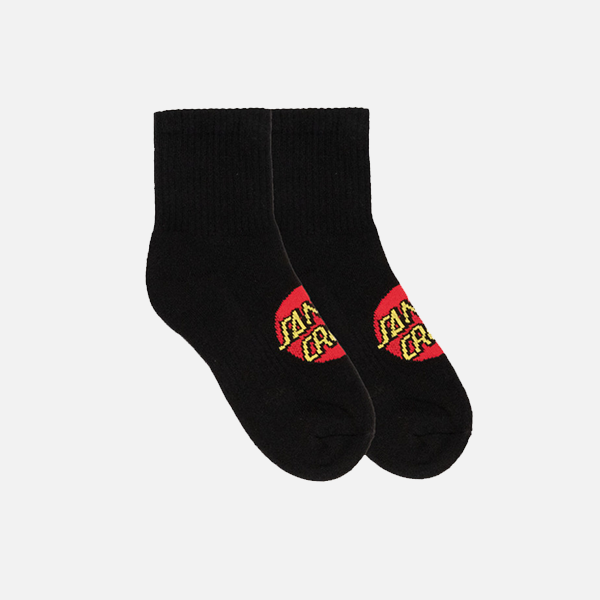 Santa Cruz Classic Dot Youth Mid Sock - Black