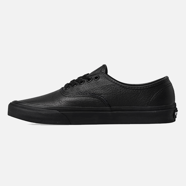 Vans Authentic - Black Leather Shoes | Propaganda Streetwear & Skate ...